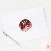 20 - 1.5 Envelop Seal Bloed Splatter Vampier Gothi Ronde Sticker (Envelop)