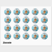 20 - 1.5 Envelop Seal Blue Wood Schuur Deurlaarzen Ronde Sticker (Vel)