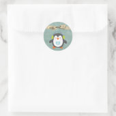 20 - 1,5" Envelop Seal Christmas Penguin Ronde Sticker (Tas)