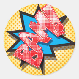 20 - 1.5 Envelop Seal Comic Strip Boek Pop Art Ronde Sticker