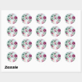 20 - 1.5 Envelop Seal Licht Blauw Vervagen Bloemen Ronde Sticker (Vel)