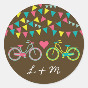 20 - 1.5 Envelop Seal Lovers Fiets Ronde Sticker