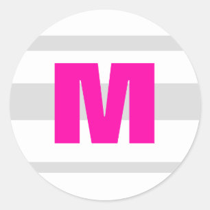 20 - 1,5 Envelop Seal Modern Neon Streep Roze Ronde Sticker