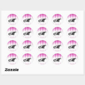 20 - 1.5 Envelop Seal Ombre Roze Chevron Ronde Sticker (Vel)