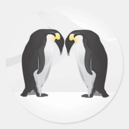 20 - 1.5 Envelop Seal Pinguins Mate voor het Leven Ronde Sticker