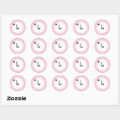 20 - 1,5 envelop Seal Pink City Line Ronde Sticker (Vel)