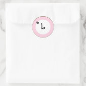 20 - 1,5 envelop Seal Pink City Line Ronde Sticker (Tas)