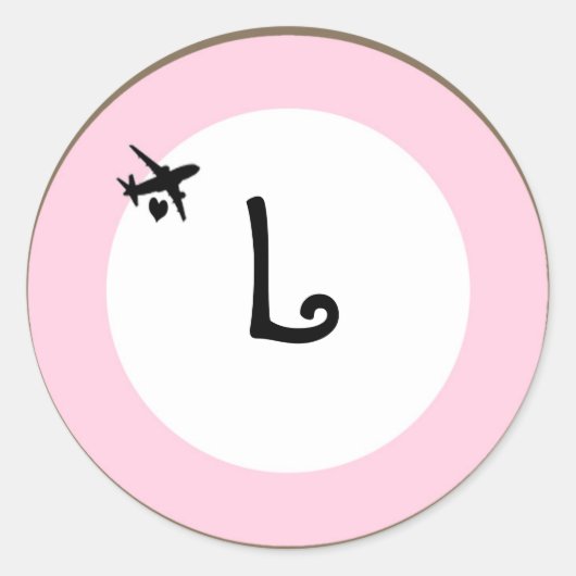 20 - 1,5 envelop Seal Pink City Line Ronde Sticker (Voorkant)