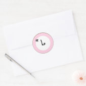 20 - 1,5 envelop Seal Pink City Line Ronde Sticker (Envelop)