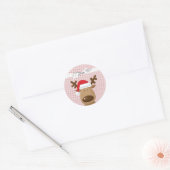 20 - 1.5 Envelop Seal Rendier Kerstmis XMAS PO Ronde Sticker (Envelop)