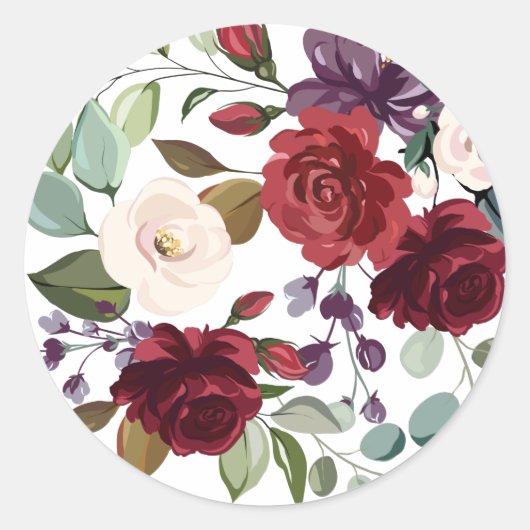 20 - 1.5 Envelop Seal Rozen op Wit met Gouden G Ronde Sticker (Voorkant)