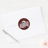20 - 1.5 Envelop Seal Skull Roos Gotische Chevron Ronde Sticker (Envelop)