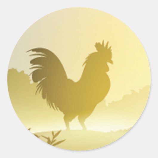 20 - 1.5 Envelop Seal Sunny Morning Boerderij Land Ronde Sticker (Voorkant)