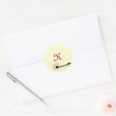 20 - 1.5 Envelop Seal Yellow en Lady Bug Ronde Sticker (Envelop)