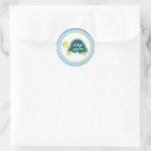 20 - 1,5" Envelop Seal Zee Turtle Reef Ocean Ronde Sticker (Tas)
