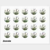 20 - 1.5"Envelop Sticker Cattail/Dragonfly in Co (Vel)
