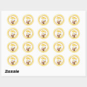 20 - 1,5" Envelop Sticker Mosterd Geel Poppy FL (Vel)