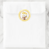 20 - 1,5" Envelop Sticker Mosterd Geel Poppy FL (Tas)