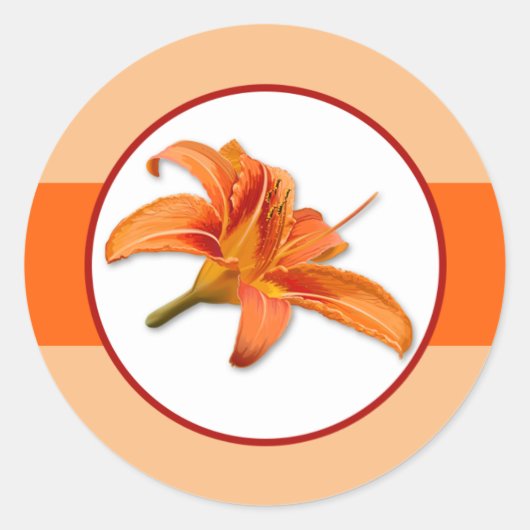 20 - 1.5"Envelop Sticker Oranje Tijger Lilly w/St (Voorkant)