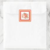 20 - 1,5" Envelop Sticker Roze/Perzik Roos met Le (Tas)
