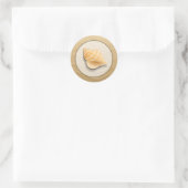 20 - 1,5" Envelop Sticker zeeschelpen op Sandy Bea (Tas)