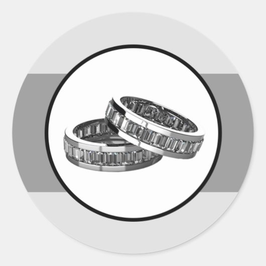 20 - 1,5"Envelop Sticker Zijn/Hers Diamond Weddin (Voorkant)