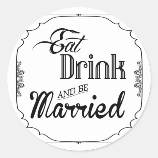 20 - 1.5 Envelop Zegel Eet Drink Wees getrouwd Wit (Voorkant)