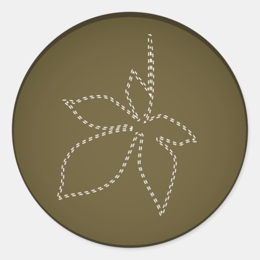 20 - 1.5 Envelop Zegel Herfst Bloemen Herfst Bruin (Voorkant)