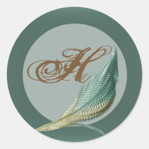 20 - 1.5 Envelope Seal Animal Quail Veteraar Ronde Sticker