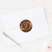 20 - 1.5 Envelope Seal Autumn Leaves Herfst Floral Ronde Sticker (Envelop)