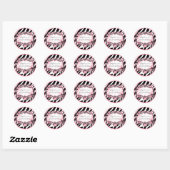 20 - 1,5" Envelope Seal Butterfly Zebra Print Ronde Sticker (Vel)