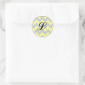 20 - 1,5 Envelope Seal Chevron Yellow & Grey Ronde Sticker (Tas)