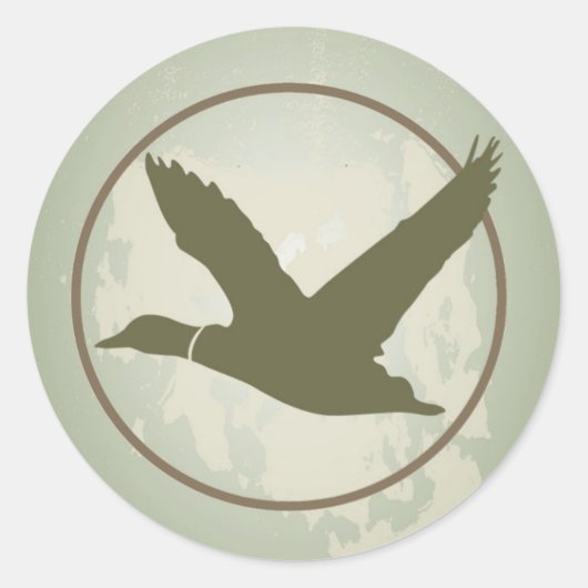 20 - 1,5 Envelope Seal Country Duck Hunting Rustic Ronde Sticker (Voorkant)