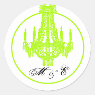 20 - 1,5 Envelope Seal Crystal Chandelier Glitz Ronde Sticker