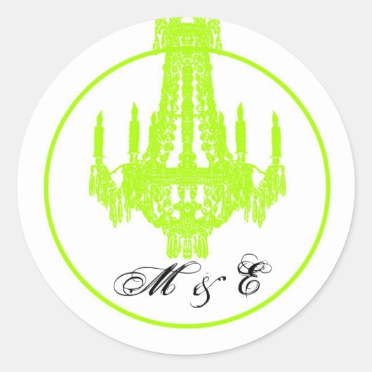 20 - 1,5 Envelope Seal Crystal Chandelier Glitz Ronde Sticker (Voorkant)