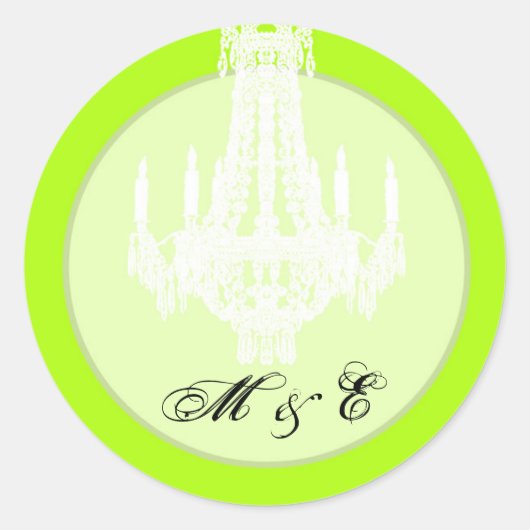 20 - 1,5 Envelope Seal Crystal Chandelier Glitz Ronde Sticker (Voorkant)