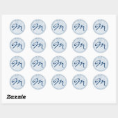 20 - 1.5 Envelope Seal Crystal Snowflakes Winter Ronde Sticker (Vel)