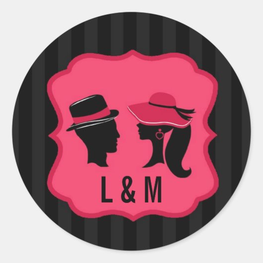 20 - 1.5 Envelope Seal Formele Petten Elegant Retr Ronde Sticker (Voorkant)