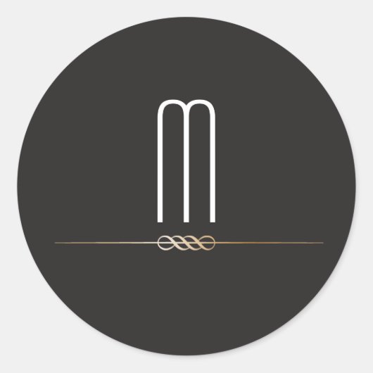 20 - 1.5 Envelope Seal Gatsby Thema Ronde Sticker (Voorkant)