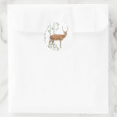 20 - 1.5 Envelope Seal Hert Doe Buck Woodland Ronde Sticker (Tas)