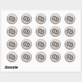 20 - 1.5 Envelope Seal Hoefijzers op Houtkant Ronde Sticker (Vel)