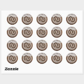 20 - 1.5 Envelope Seal Hoefijzers op schuurhout Ronde Sticker (Vel)