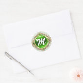 20 - 1.5 Envelope Seal Monogram Kerstmis Ronde Sticker (Envelop)