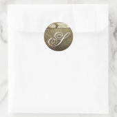 20 - 1,5 Envelope Seal Monogram Kerstmis XMAS Ronde Sticker (Tas)