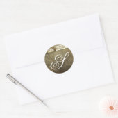 20 - 1,5 Envelope Seal Monogram Kerstmis XMAS Ronde Sticker (Envelop)