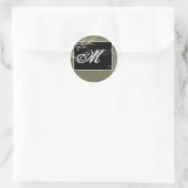 20 - 1,5 Envelope Seal Monogram Kerstmis XMAS Ronde Sticker (Tas)