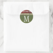 20 - 1,5 Envelope Seal Monogram Kerstmis XMAS Ronde Sticker (Tas)