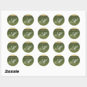 20 - 1,5 Envelope Seal Monogram Kerstmis XMAS Ronde Sticker (Vel)