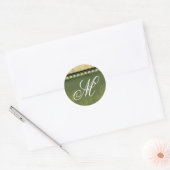 20 - 1,5 Envelope Seal Monogram Kerstmis XMAS Ronde Sticker (Envelop)