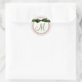 20 - 1,5 Envelope Seal Monogram Kerstmis XMAS Ronde Sticker (Tas)